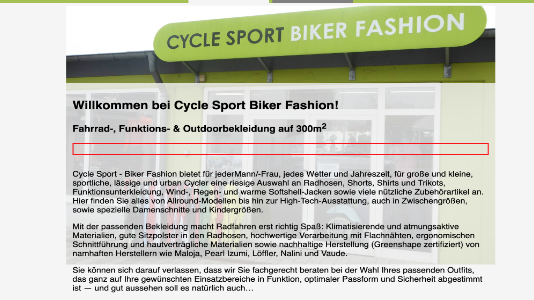 Cycle Sport - Biker Fashion Heilbronn