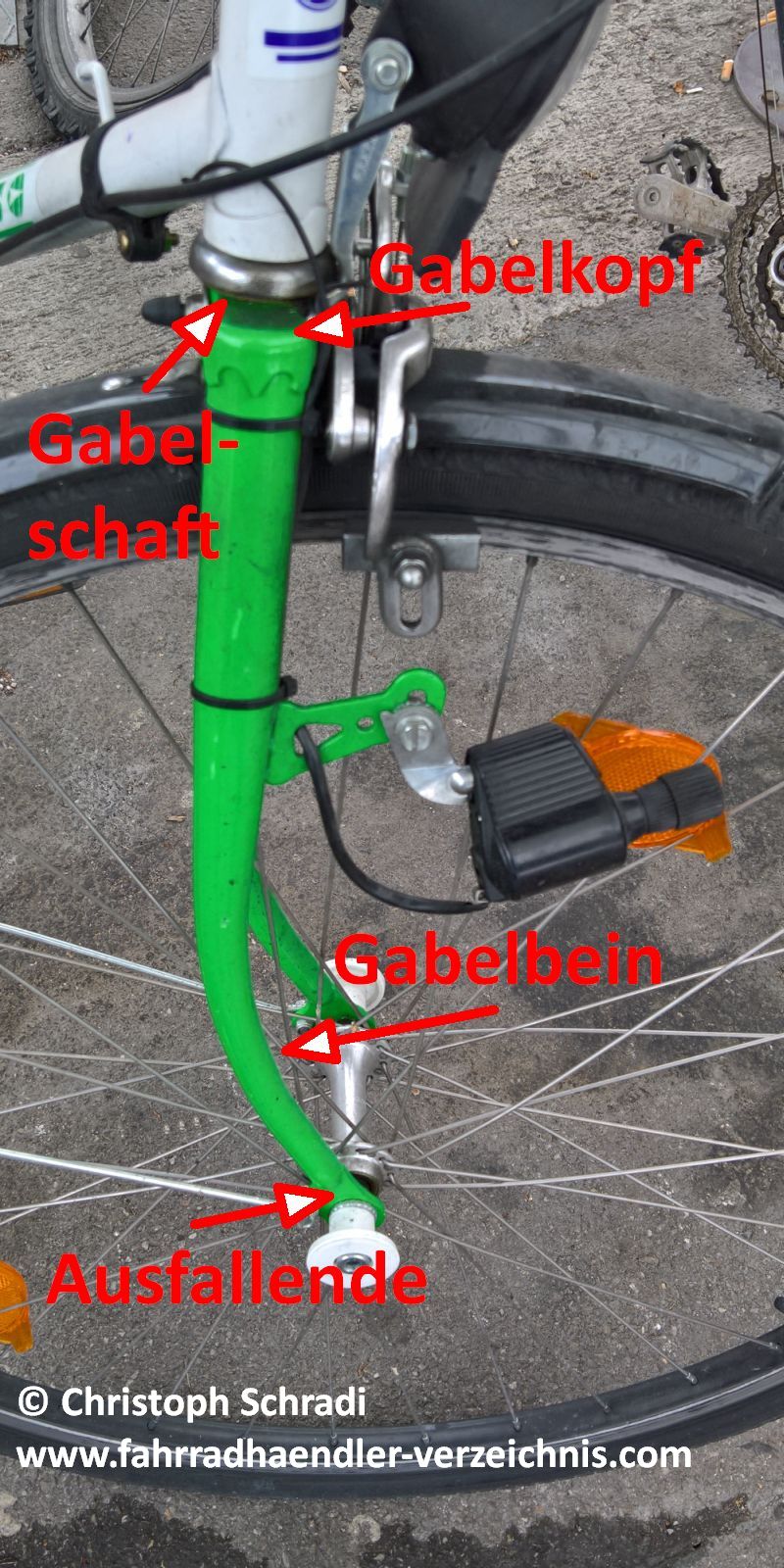Gabel Fahrrad / Bike Lexikon Fachbegriffe einfach erklärt